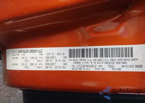 2010 Dodge Dakota Bighorn/Lonestar z USA, uszkodzony, nr VIN 1D7CE3GP4AS166519